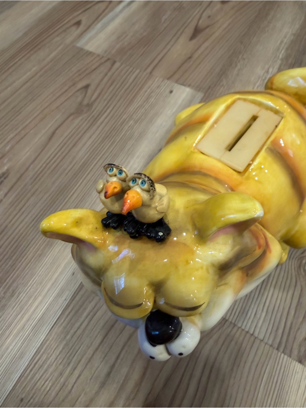 Vintage Douglas Russ Kookie Kritter Ceramic Tabby Cat Talking Piggy Bank - Picture 4 of 8